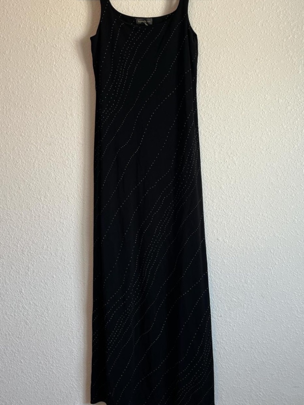 Banana Republic Black Sleeveless Maxi Dress with Subtle Sparkle